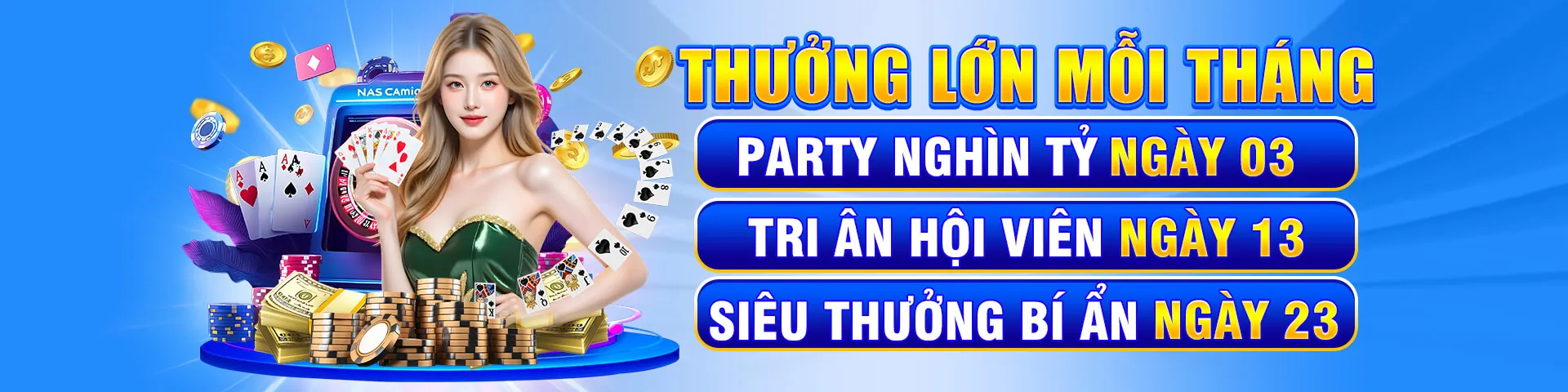 Người phụ nữ thân thiện đang mỉm cười, đeo tai nghe, ngồi tại bàn làm việc với máy tính, biểu tượng hỗ trợ khách hàng và các biểu tượng trò chơi cá cược nuw88 nổi bật trên màn hình.